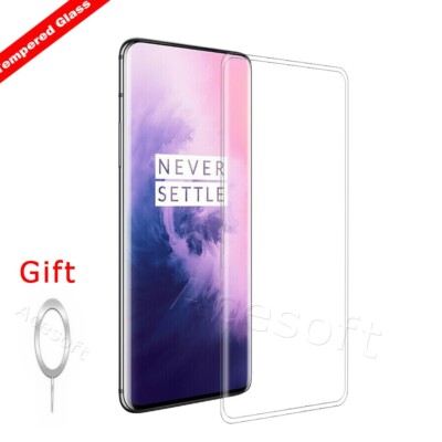 Full Coverage Tempered Glass Screen Protector Film & Pins for OnePlus 7T Pro USA