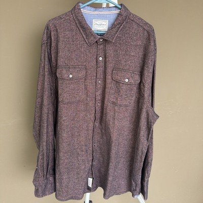 Flag & Anthem XXL Burnsville Shirt Mens 2XL Maroon Midweight Stretch NWT Defect