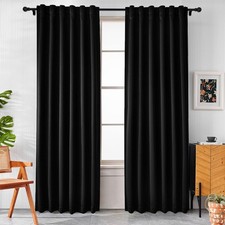 Blackout Curtains 84 Inches Long 2 Panels, Black Out Drapes for Bedroom or Li...