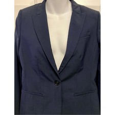 Banana Republic Sz 4 Navy Single-Button Blazer Jacket Women's