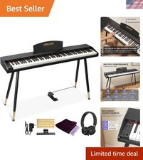 Digital Piano Keyboard for Beginners,Full Size 88 Key Semi-Weighted Keyboard ...