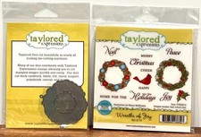 Rare Taylored Expressions Christmas Wreath Stamps Dies Set TEMS19 TE29