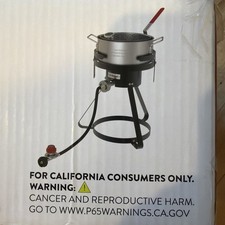 Gas One Propane Deep Fryer with 10Qt Deep Fryer Pot High Grade Strainer Ba...