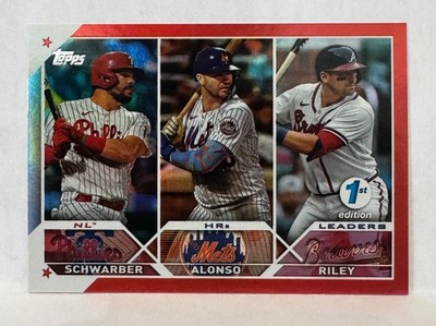 Topps 2023 1st edition red foil 2022 NL home run leaders /50 # 178