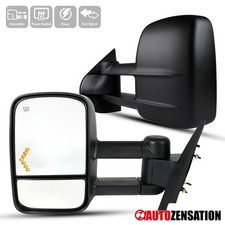 Fit 2007-2013 Chevy Silverado Sierra Yukon Power Heated Tow Mirrorsled Signal