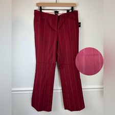 THE LIMITED Burgundy Stripe 'Drew Fit' Business Career Pants NWT | Size 10