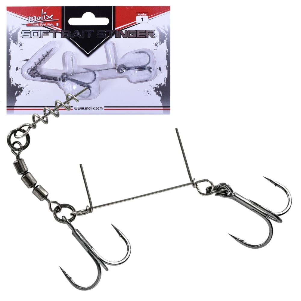 Тройные крючки MOLIX Tandem Soft Bait STINGER RIG Hooks 1 6290₽