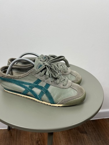 Onitsuka Tiger México 66 Zapatillas de Cuero Gamuza Verde Talla 38 EU - Imagen 3 de 14