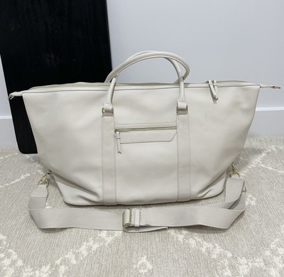 Mark & Graham CONCOURSE WEEKENDER Travel Duffel Bag, Ivory, Large, *Read (new)