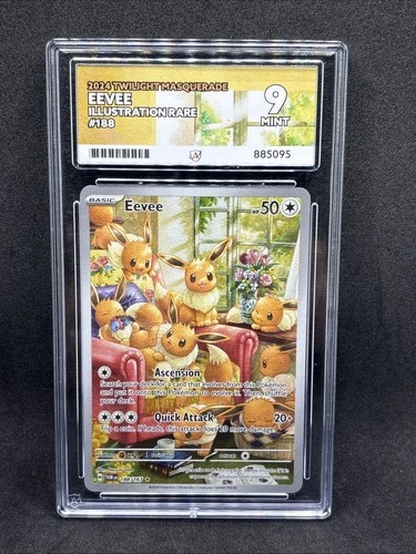 Pokémon TCG Eevee 188/167 Twilight Masquerade Illustration Rare Holo Ace 9