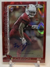 2025 Topps Chrome NFL Will Johnson Rookie Red Auto /5 Raywave Jersey #🔥🔥🔥