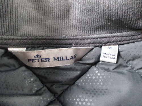 Peter Millar Jacket Mens M Gray Puffer Quilted Norfolk Performance Outdoors Golf - Picture 6 of 10
