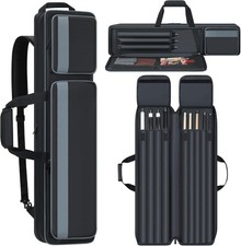 Pool Cue Case 4X5, Pool Cue Carrying Case Soft Padded Billiard Stick Bag with Mu