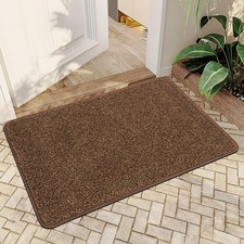 Front Door Mat Entrance, Non-Slip Absorbent Waterproof Welcome Doormat with T...