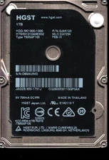 HTS541010A9E632 P/N: 0J44123 MLC: DA7254 THAILAND FEB 2018 HGST 1TB