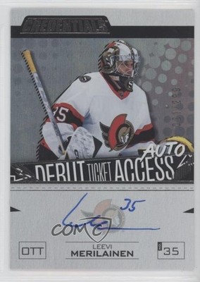 2023 Credentials Debut Ticket Access 21/299 Leevi Merilainen Rookie Auto RC 12ll