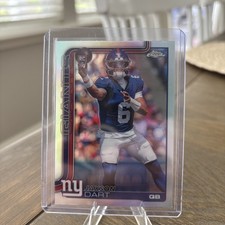2025 Topps Chrome Jaxson Dart Rookie Refractor #306 New York Giants NFL