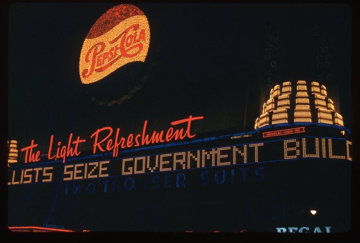 SL33 Slide 1950s Times Square Pepsi Neon Sign NYC 039a | eBay