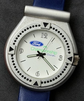 Vtg New 2004 FORD CHAMPIONSHIP DORAL Men s 44mm Quartz Watch Silver White Dial
