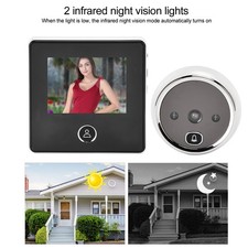 2.8in 0.3MP Digital Door Peephole Viewer Doorbell Camera 90° Wide Angle Nigh BL
