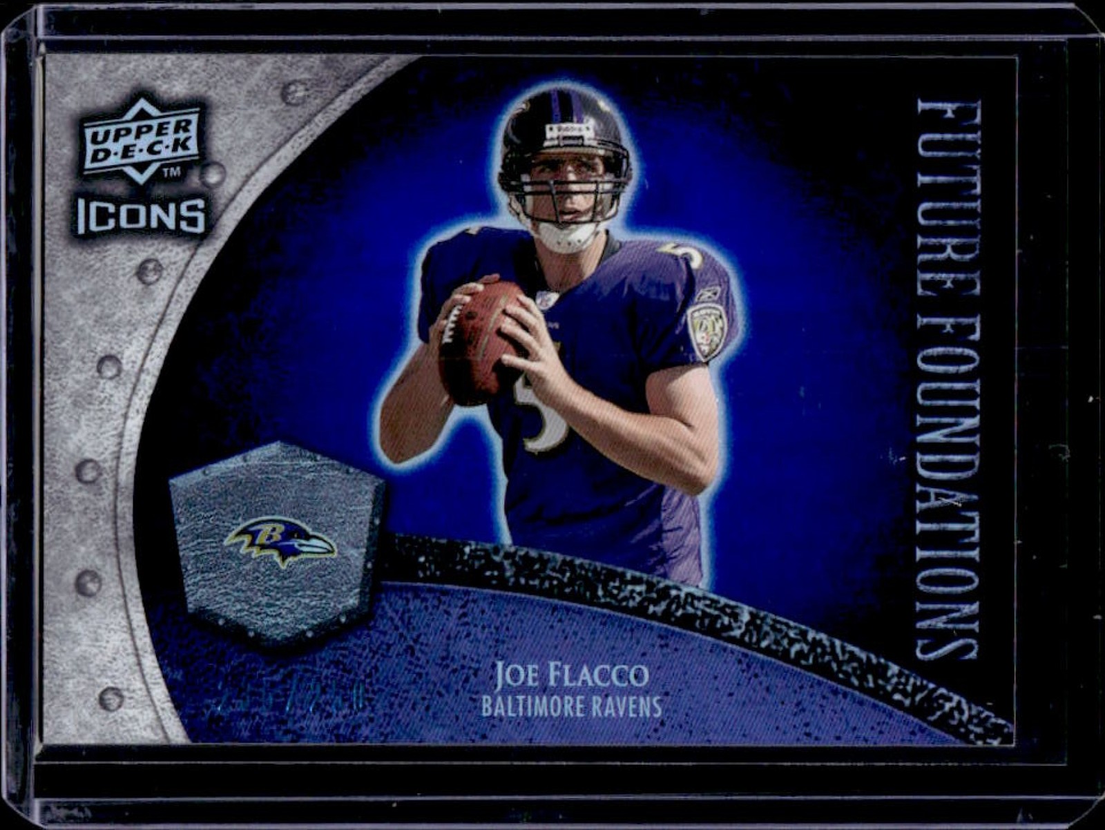Joe Flacco Upper Deck Icons Future Foundations #FF16 Blue