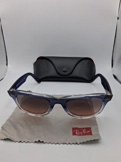 Ray Ban RB 2140 822/N1 Transparent Blue Frame Gray Glass Sunglasses