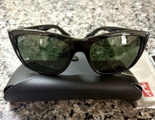 Ray-Ban RB4154 601 57 Sunglasses Black/Crystal Green Gradient
