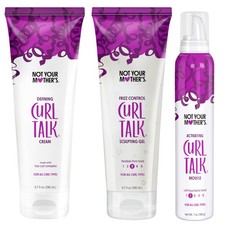 Curl Talk Kit, 9.7 fl.oz Defining Cream, 9.7 fl.oz Frizz Control Styling Gel ...