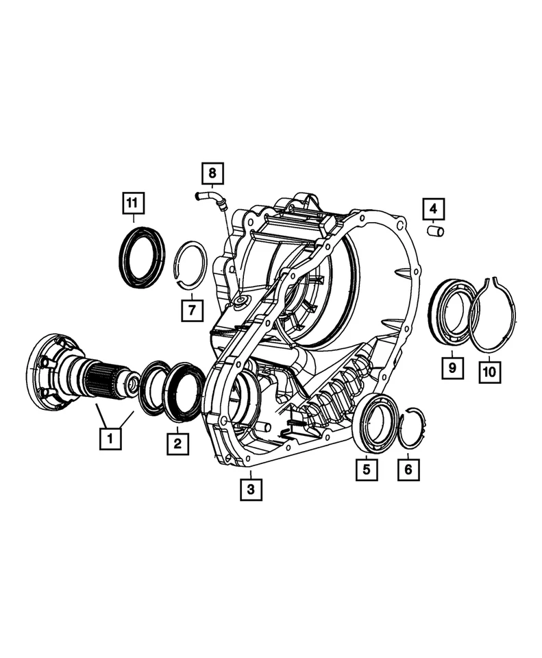 Cojinete de engranaje de entrada genuino Mopar 2005-2006 Dodge Durango Jeep 5012997AC Foto 3 de 3