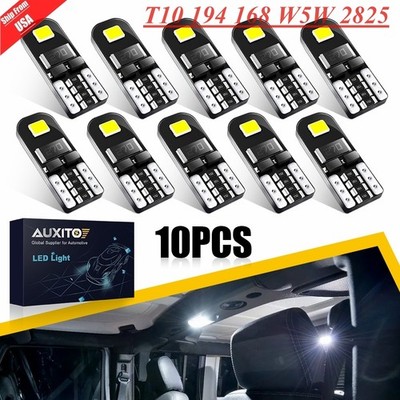 T10 2-SMD LED Interior Light bulbs Super White 6500K 921 194 192 168 2825 W5W