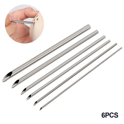6pcs Stainless Steel Hole Puncher Pottery Clay Tools Ceramic Sculpting CutterSet