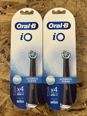 #ad #ad 2 Pack Oral B iO Ultimate Clean Electric Toothbrush 4 Brush Heads 8 Heads Total $28.94