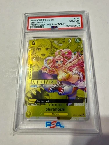 2024 One Piece Shirahoshi OP03-116 Tournament Pack Winner Vol.6 PSA 10