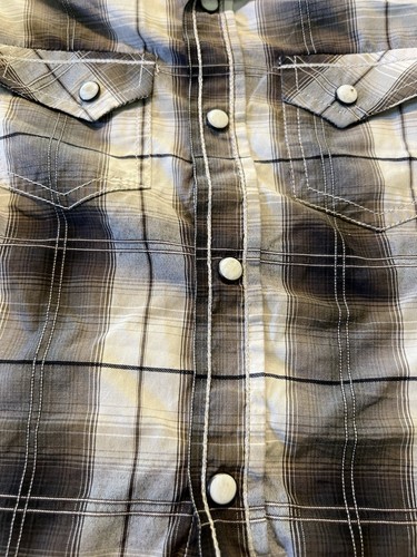 Rafter C cowboy collection pearl snap shirt Boys Small Long Sleeve - Picture 2 of 11
