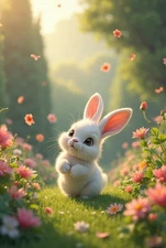 Digital Image cute bunny download  