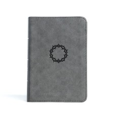 CSB Bibles by H CSB Large Print Compact Reference Bible, Stone L (Leather Bound)