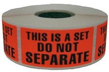 FBA Label This Is A Set. Do Not Separate 1" x 2" Stickers 500 per roll