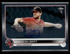 2022 Topps Chrome Tyler Gilbert Rookie Autographs auto card Dbacks. rookie card picture