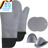 Ofenhandschuhe Silikon, Topflappen Handschuh, Ofenhandschuh Und Topflappen Set,