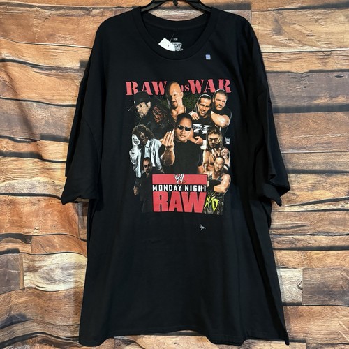 WWE Monday Night Raw Is War T-Shirt 5X Black Rock Stone Cold Undertaker DX Edge