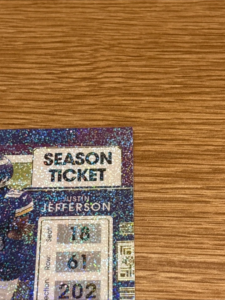 2021 Panini Contenders #63 Justin Jefferson Stardust SP Vikings Case Hit Sparkle - Image 4 of 4