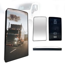 SPLENDID Replacement Flat Mirror Glass for Left Driver Side Upper , Black