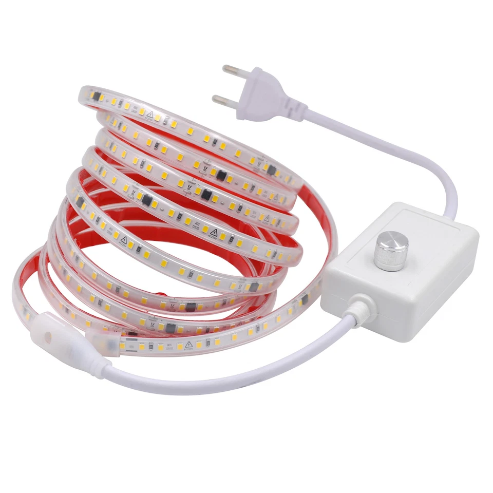 220V 230V LED Streifen Stripe 2835 Wasserdicht Lichterkette Band Selbstklebend - Bild 3 von 4