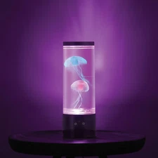 12" RGB Jellyfish Lamp with USB Black - West & Arrow: LED,