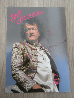 Geff Harrison Original Hand Signed Autograph Card / Music T4