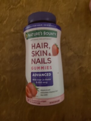 Nature's Bounty Optimal Solutions Advanced, Skin and Nails 140 Gummies Exp: 2024