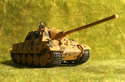 Vintage 1970s Fujimi 1/76 Jagdtiger Heavy Tank Destroyer made & painted with box
