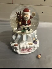 (Damaged) Rudolph The Red Nosed Reindeer of Misfit Toys Snow Globe Coin Bank