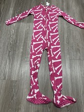 NWT Baby Gap Toddler Boys Girls Pajamas Footed Pink Halloween Size 3 Year