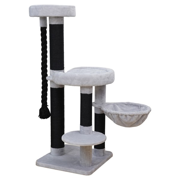 Europet Bernina Kratzbaum Nairobi Grau/Schwarz 154X60 Cm FüR Katzen PlüSch-image